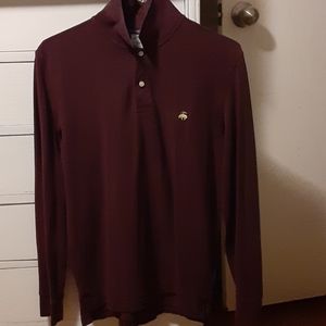 Maroon Brooks Brothers Long Sleeve Collard Shirt